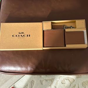 Coach men’s wallet, set all leather color brown NWT